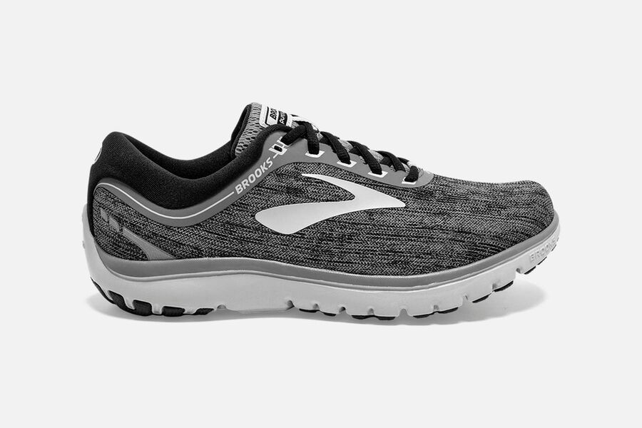 Brooks Damen PureFlow 7 Laufschuhe Grau/Schwarz Sale 055-708426